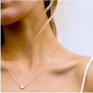 New! Anthropologie 14K Gold Plated Heart Necklace NWOT